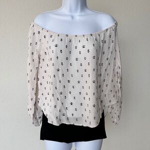 Billabong off the shoulder boho top sz S